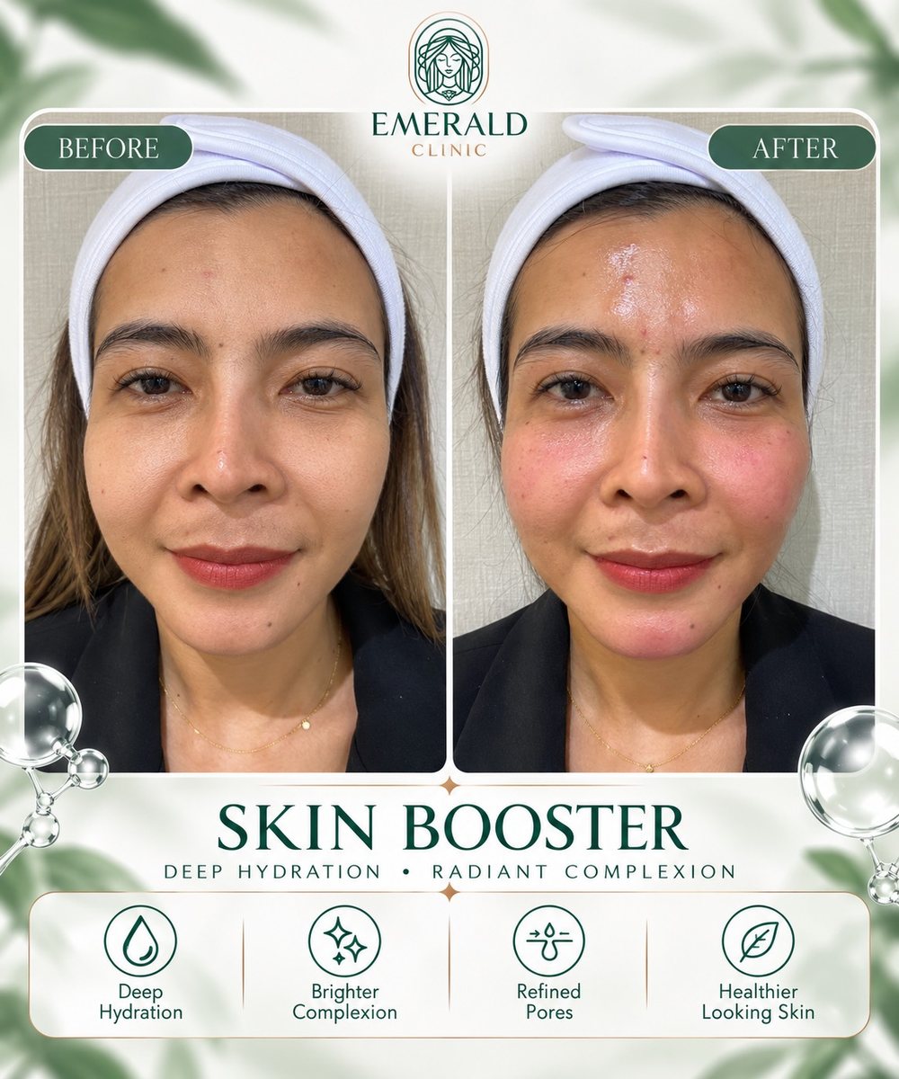 Skin booster, before and after